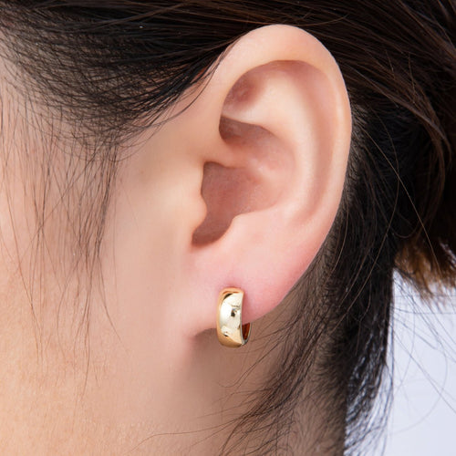 14K Gold Filled 11.5mm Wide Minimalist Cartilage Huggie | Earrings-00197