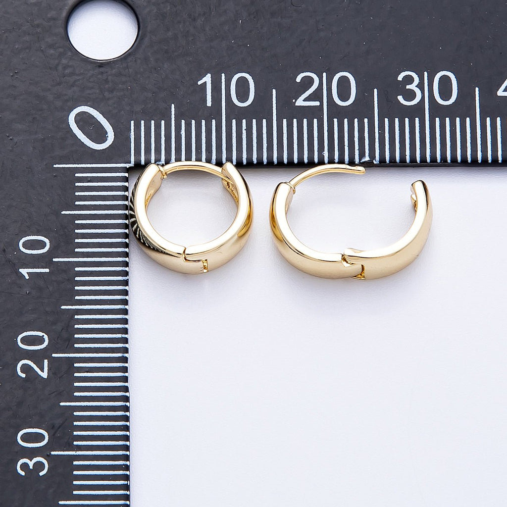 14K Gold Filled 11.5mm Wide Minimalist Cartilage Huggie | Earrings-00197