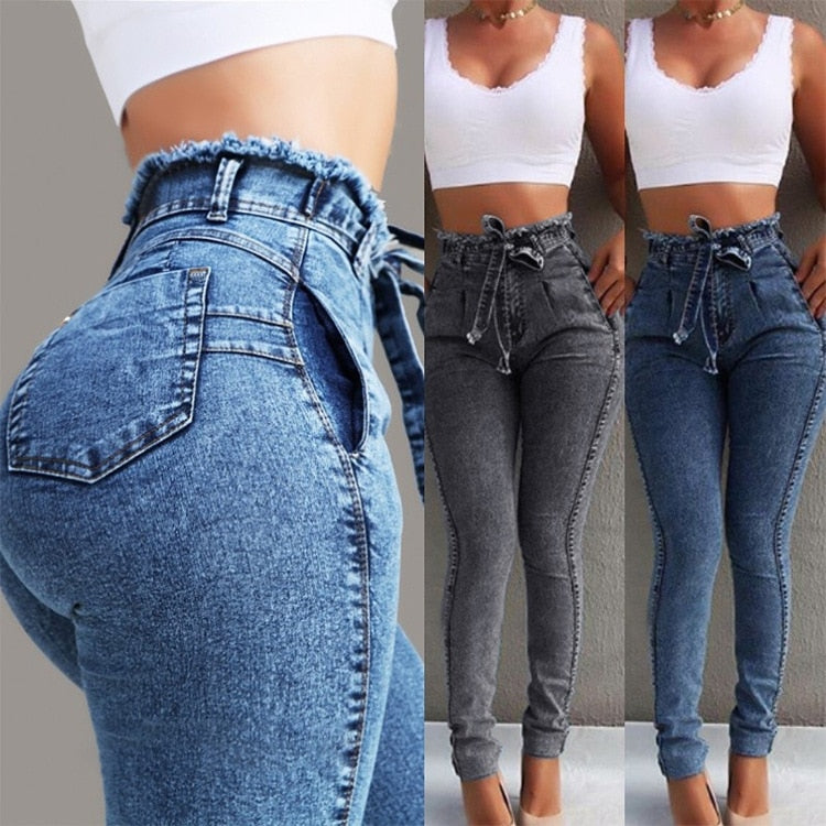 Fringe Hem Denim Jeans – Women’s Boho Frayed Straight Leg Jeans