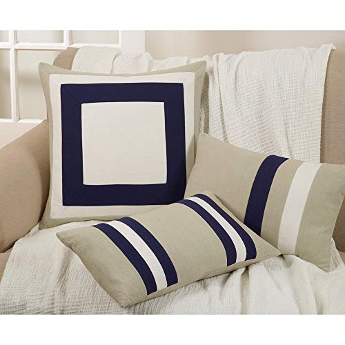 Luxury Classic Panel Design Soft Cotton Down Filled Throw Pillow