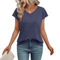 Women's V-Neck T-Shirt, Casual Loose Fit Short Sleeve Versatile Top