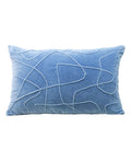 Vibhsa Linden Solid Velvet Embroidered Decorative Pillow 14"x24"