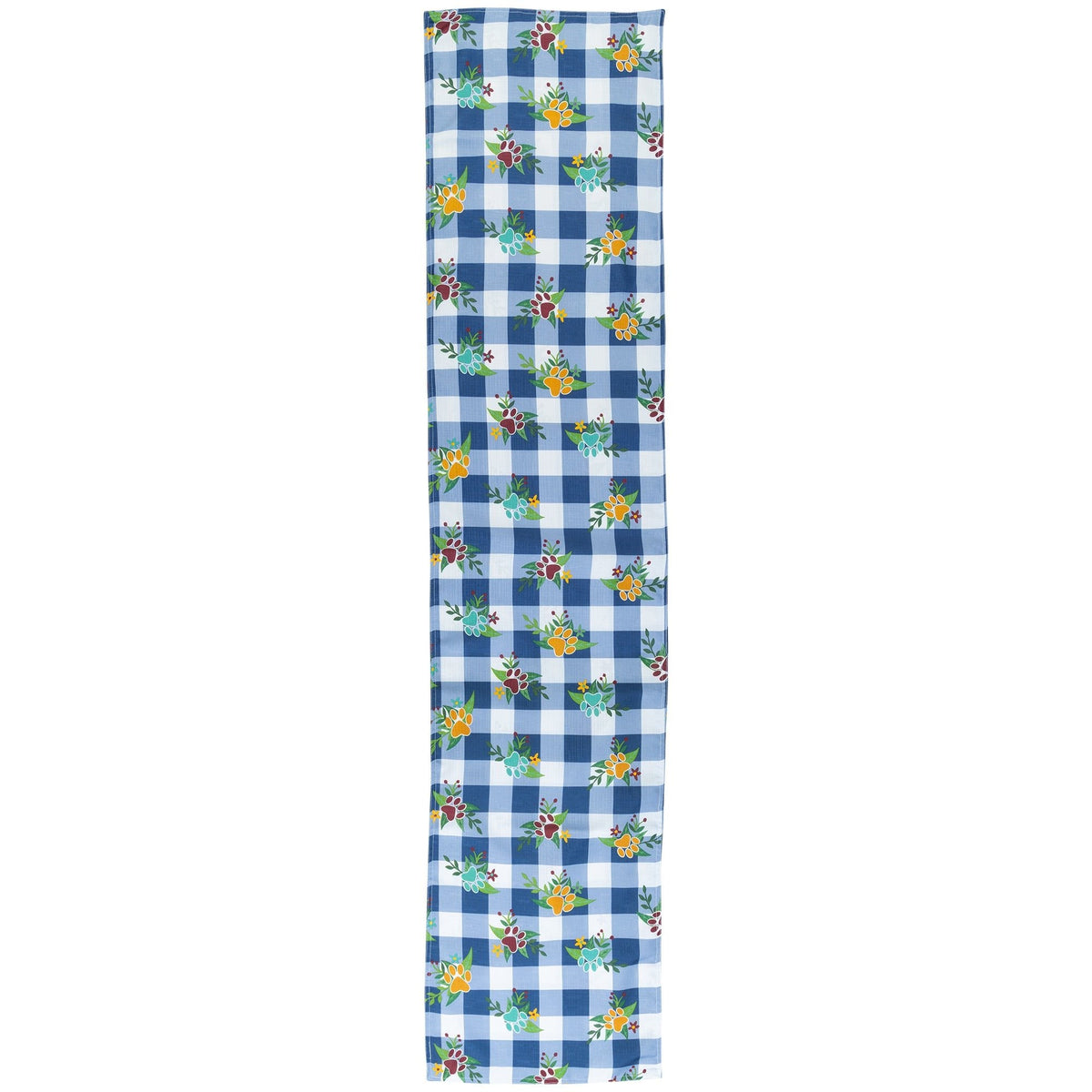 Patterned Table Runner - turquoise patterned and checkered dog prints