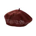Women's Flower Bling Studded Beret Hat