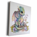 3dRose Dragon Baby Illustration - Museum Grade Canvas Wrap (cw-382187)