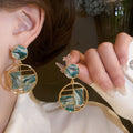 Women's Needle Simple Plaid Geometric Fashion High-grade Earrings