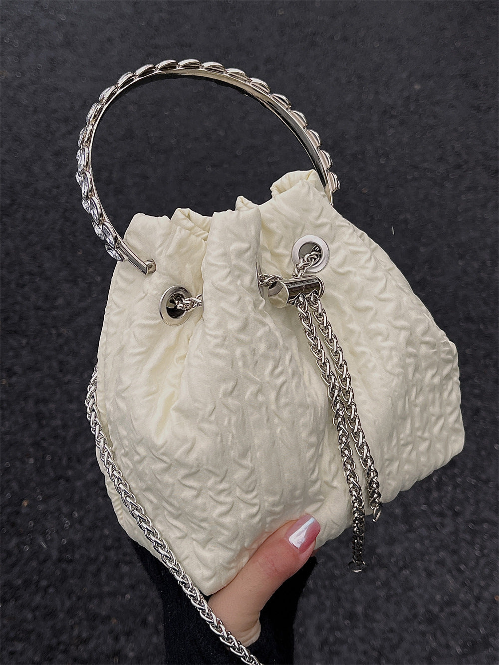 Rhinestone chain Handbag