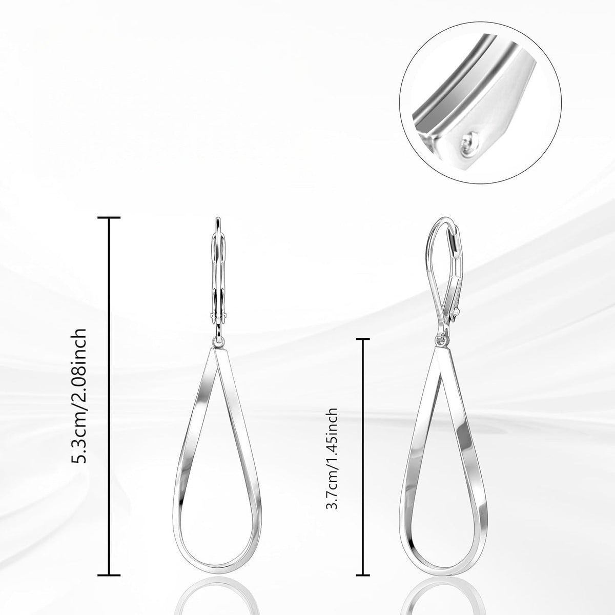 Hypoallergenic Leverback Drop Dangle Earrings Trendy 14K Gold Plated