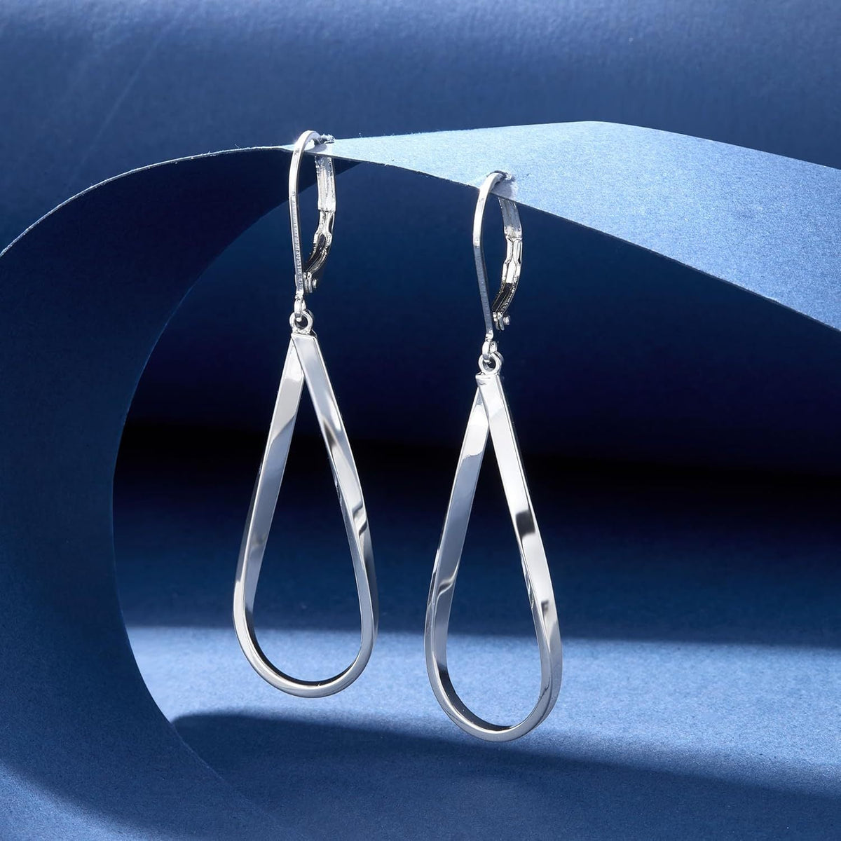 Hypoallergenic Leverback Drop Dangle Earrings Trendy 14K Gold Plated