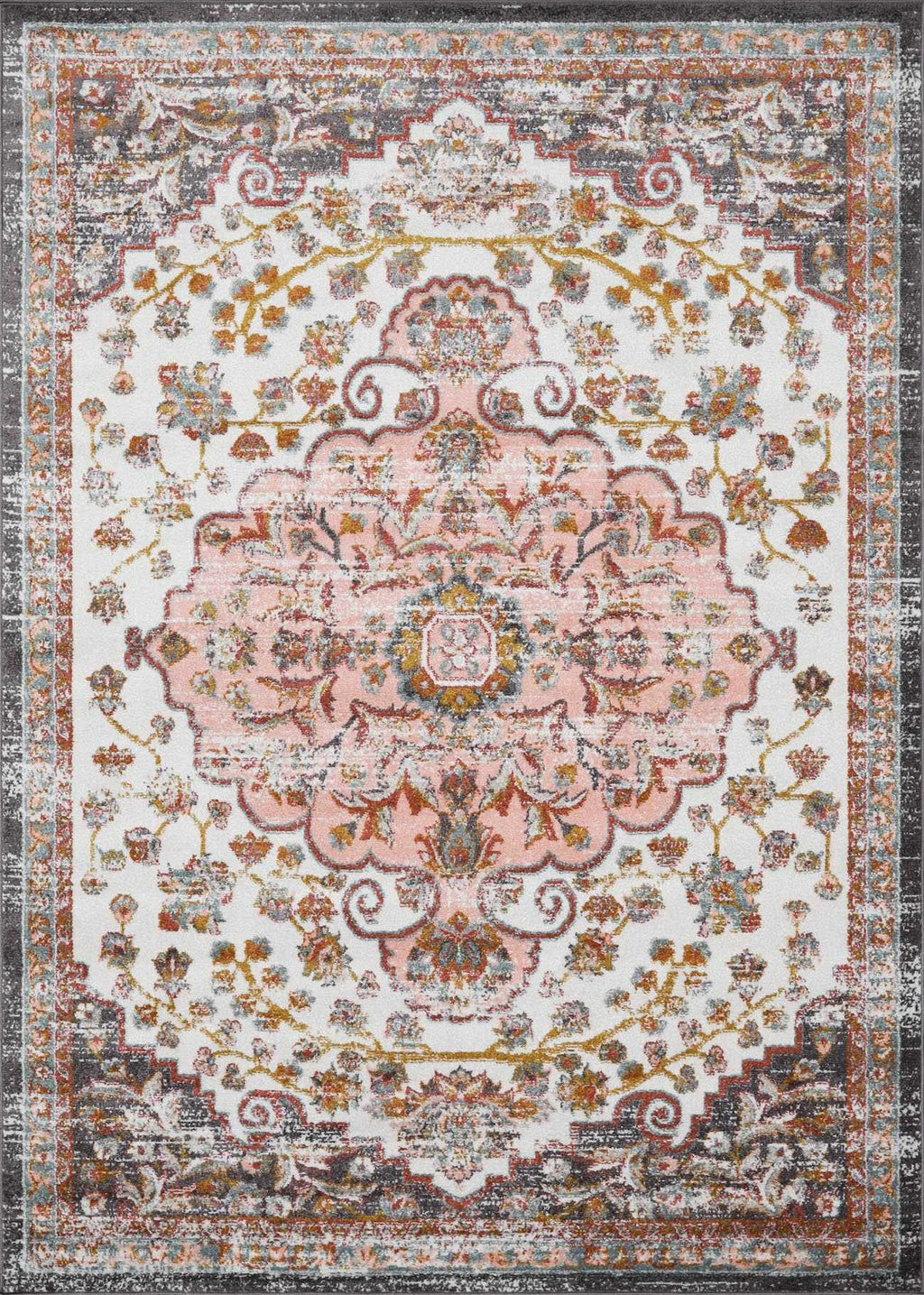 Turkish Floral Medallion Area Rug