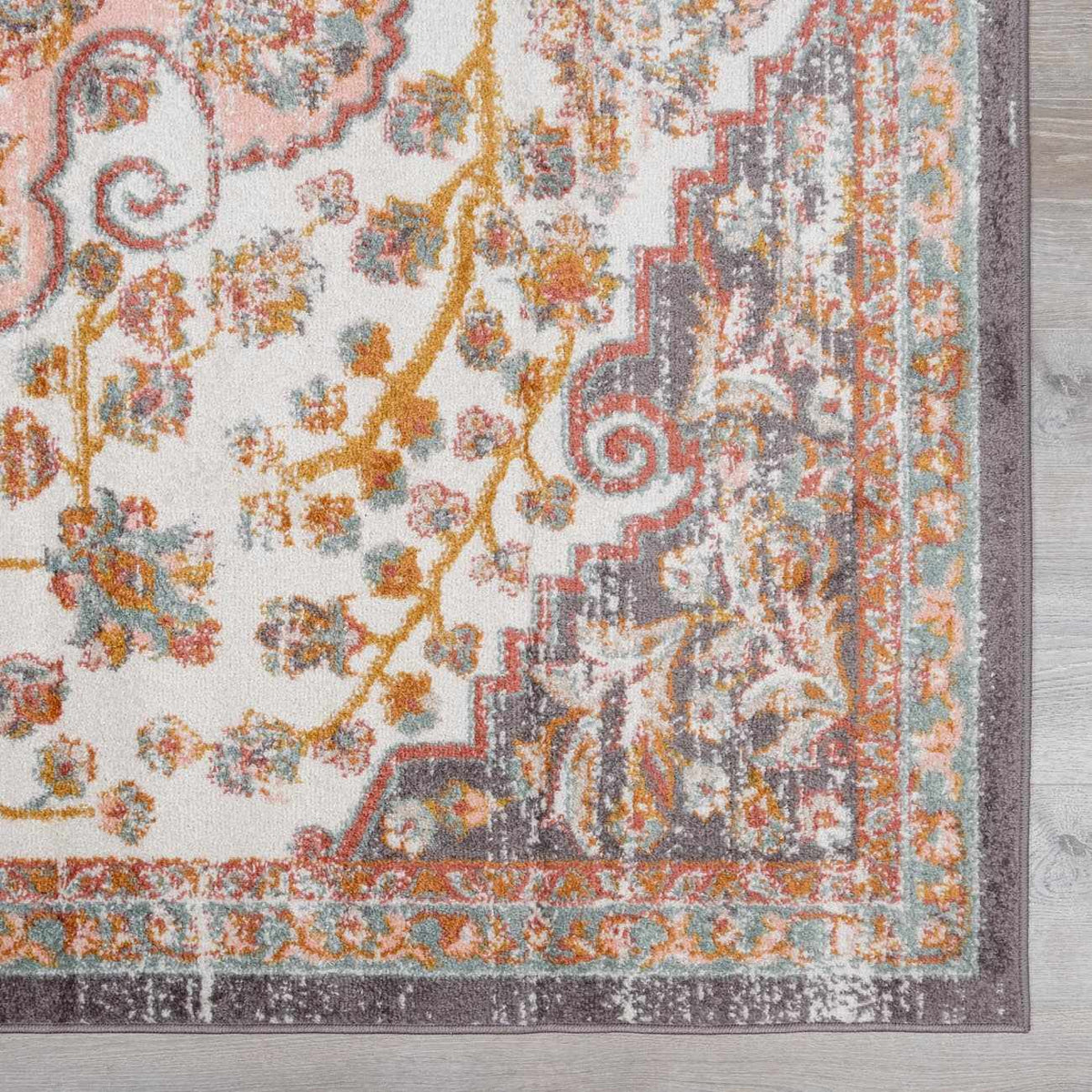Turkish Floral Medallion Area Rug