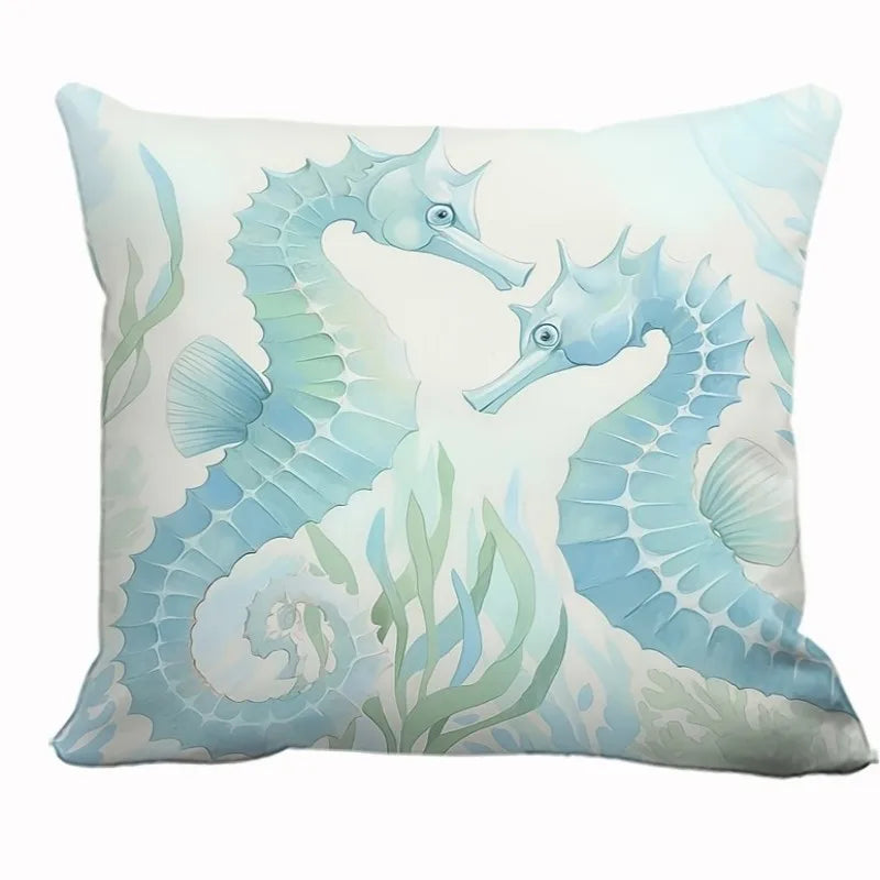 Summer Ocean Style Cool Design, Decorative Pillow  Washable Cover