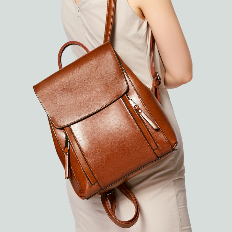 Top Grain Leather Backpack For Women