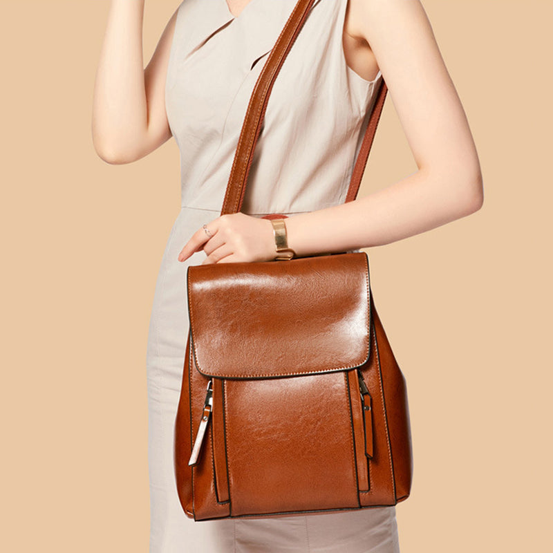 Top Grain Leather Backpack For Women