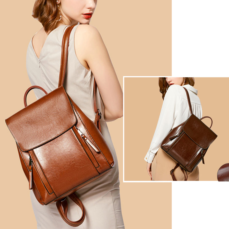 Top Grain Leather Backpack For Women