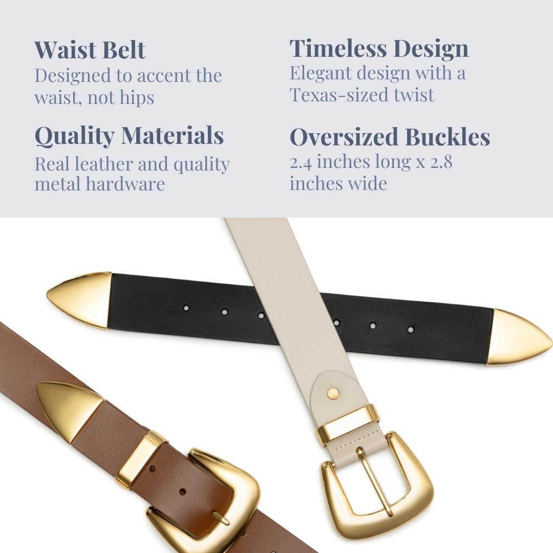 Double Buckle Waist Belt for Women