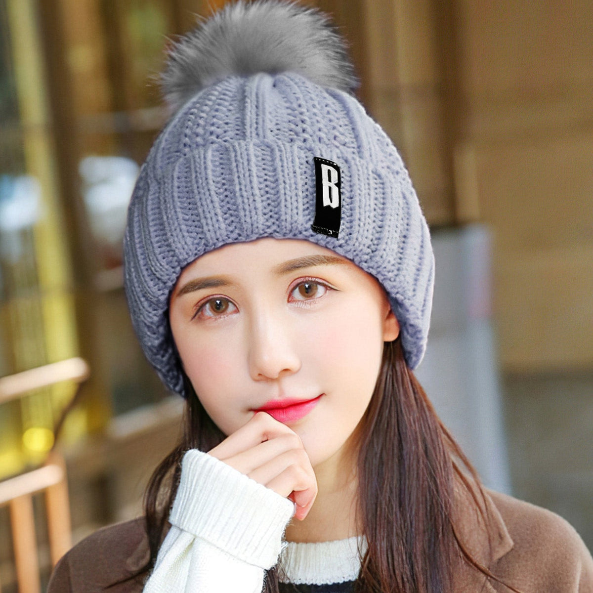 Winter Beanie Hat Scarf Set with Neck Warmer