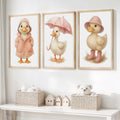 Duckling Nursery Wall Art – Cute Animal Print Trio