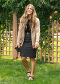 Onyx Black Denim Midi Skirt